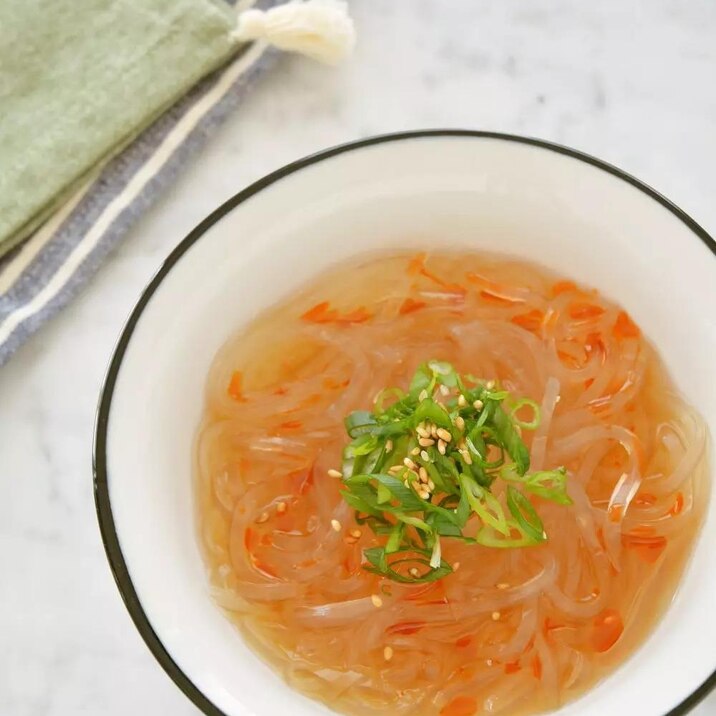 ところてんの冷やし酸辣湯麺風